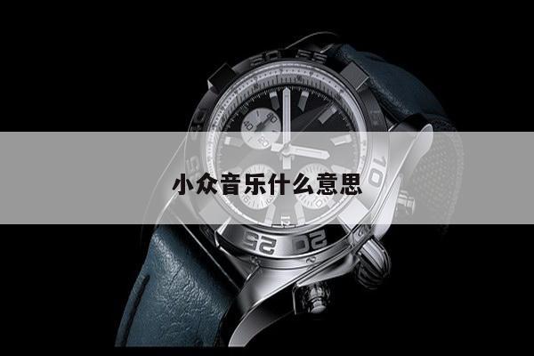 小众音乐什么意思