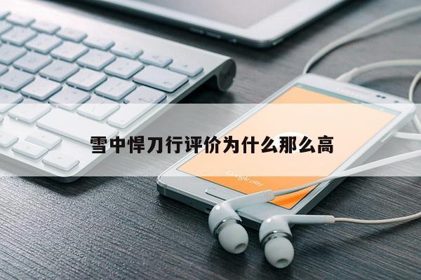 雪中悍刀行评价为什么那么高