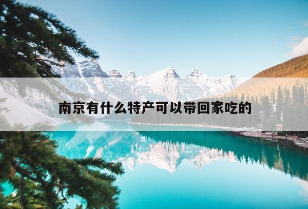 南京有什么特产可以带回家吃的