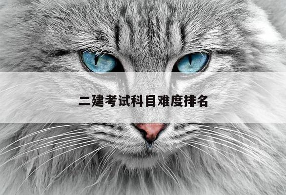 二建考试科目难度排名