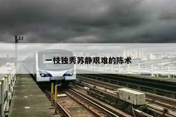 一枝独秀苏静艰难的陈术