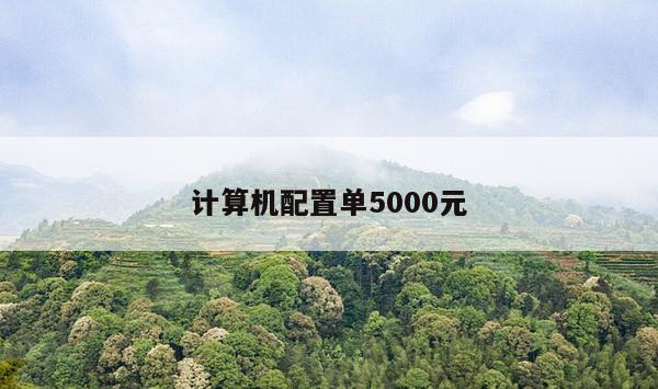 计算机配置单5000元