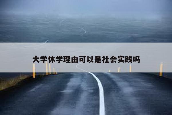 大学休学理由可以是社会实践吗
