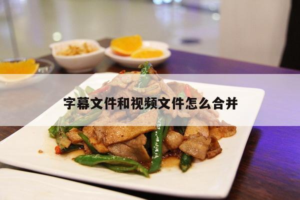 字幕文件和视频文件怎么合并