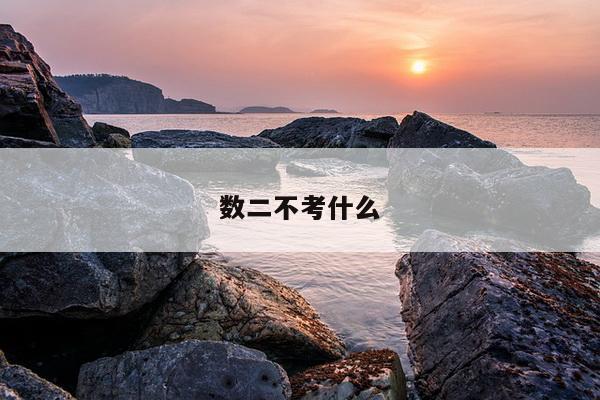 数二不考什么