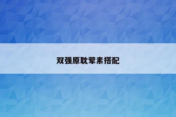 双强原耽荤素搭配