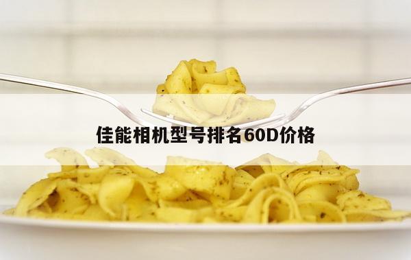 佳能相机型号排名60D价格