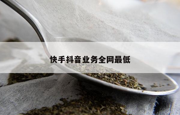 快手抖音业务全网最低