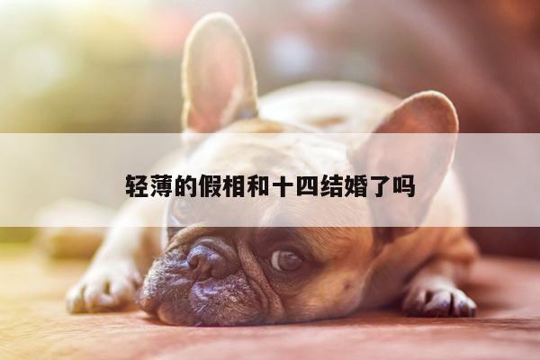 轻薄的假相和十四结婚了吗