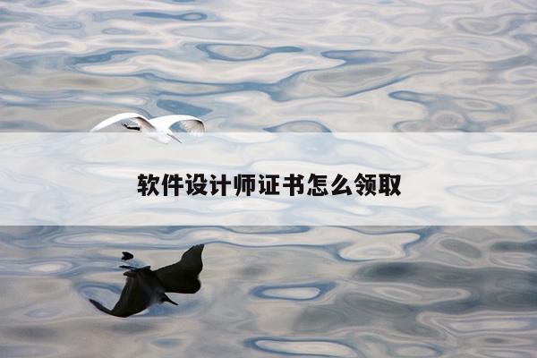 软件设计师证书怎么领取
