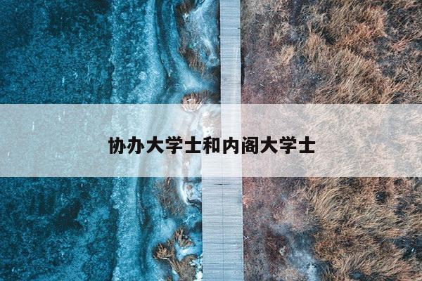 协办大学士和内阁大学士