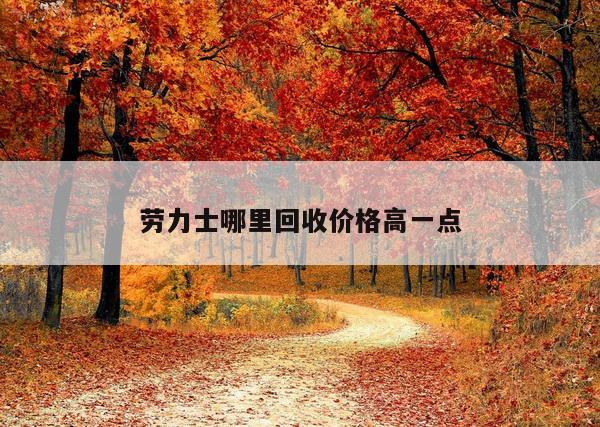 劳力士哪里回收价格高一点