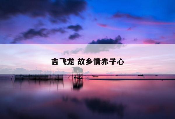 吉飞龙 故乡情赤子心
