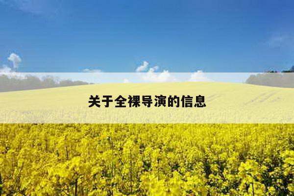 关于全裸导演的信息
