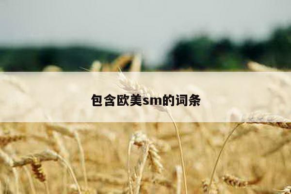 包含欧美sm的词条