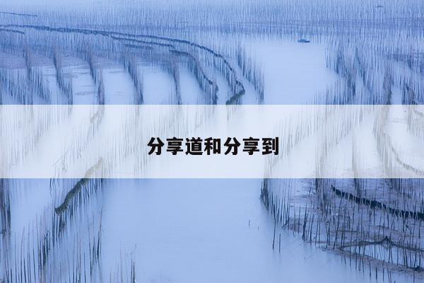分享道和分享到