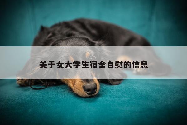 关于女大学生宿舍自慰的信息