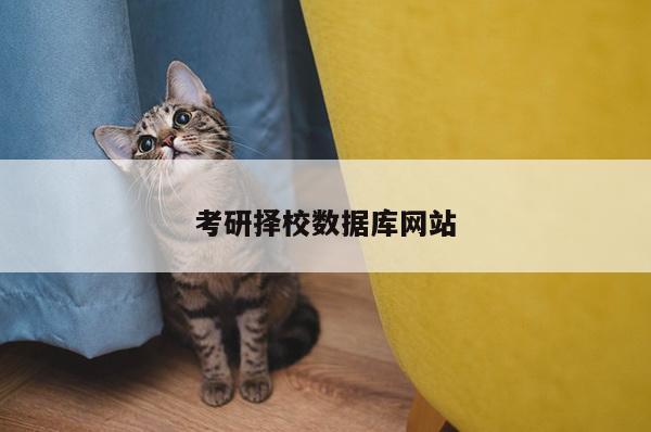 考研择校数据库网站