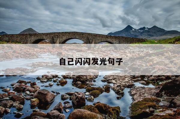 自己闪闪发光句子