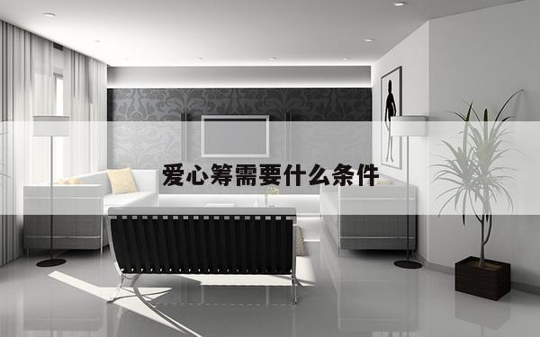 爱心筹需要什么条件